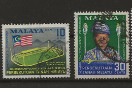 Malaysia - Federation Of Malaysia, 1957, SG   8 - 9, Complete Set, Used - Fédération De Malaya