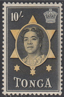 Tonga 1953 MH Sc #112 10sh Queen Salote - Tonga (...-1970)