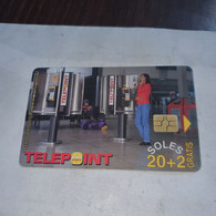 Peru-(per-te-133)-aeropuerto Internscional Jorge Chav(14)(20+2soles)-(02005669)-(tirage-?)-used Card+1cars Prepiad,free - Peru