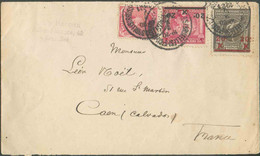 BELGIUM N°138-185/6 - Affr. Combiné à 50 Centimes Obl. Sc St-GILLES (BRUXELLES) s/L. Du 2-V-1921 Vers Caen. - TB - 17309 - Zomer 1920: Antwerpen