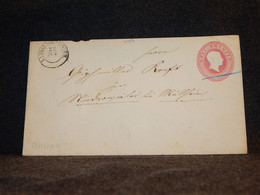 Germany Prussia 1800's 3kr Red Stationery Envelope__(449) - Enteros Postales