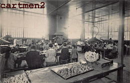 RARE CPA : JARGEAU INTERIEUR DE LA FABRIQUE DE FLEURS USINE INDUSTRIE FLEURISTE METIER 45 LOIRET - Jargeau