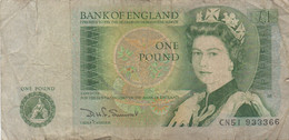 Royaume Uni : 1 Pound £ (mauvais état) - 1 Pound