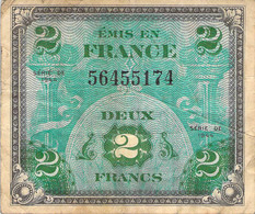 2 Francs 1944, (Allied Military Currency)  VG/G IV - Autres & Non Classés