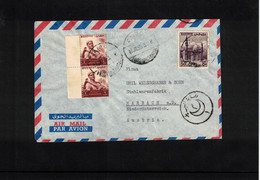 Egypt 1955 Interesting Airmail Letter To Austria - Altri & Non Classificati