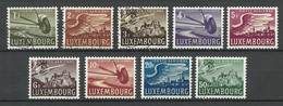LUXEMBOURG Luxemburg 1946 Michel 403 - 411 */o Flugpost Air Mail - Ongebruikt