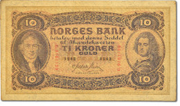 Billet, Norvège, 10 Kroner, 1943, NEUF - Norvège