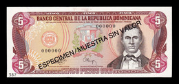 República Dominicana 5 Pesos Oro 1993 Pick 143s Specimen SC UNC - Dominikanische Rep.