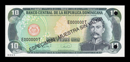 República Dominicana 10 Pesos Oro 1995 Pick 148s Specimen SC UNC - Dominicana