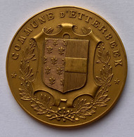 Médaille Bronze. Commune D'Etterbeek. Académie De Musique. M. Willy Godene Art Lyrique Classe M. Mazy 1937 - Professionali / Di Società