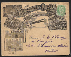 Lettre Entête Illustrée Presse Et Journaux. Oblitéré Paris . - Brieven En Documenten