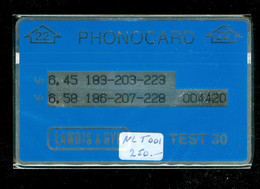 RARE!! * TEST NETHERLANDS : T1 '22'  MINT + 30 TEST LANDIS&GYR Blue NR 004420 TESTCARD * INUTILISÉE * RARE - Test & Servizio