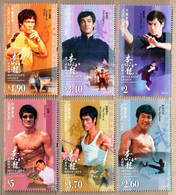 China Hong Kong 2020 Bruce Lee Stamp Martial Art 李小龍 SET Set Six Stamps MNH - Andere & Zonder Classificatie