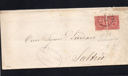 CG32 - Lett. Dal Municipio Di Arcisate 8/2/1896 Per Saltrio - Al Verso Bollo Di Transito Di Viggiù - Other & Unclassified