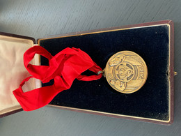 Médaille.  Dieu Patrie . Médaille D'or Décernée à Jean Seegers. Premier Durant Toutes Ses Humanités 1932-1938 - Professionnels / De Société