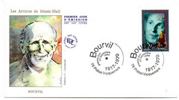 1994 -- FDC  -- Artistes Du Music-Hall--- BOURVIL  .......cachet  PRETOT-VICQUEMARE--76 - 1990-1999