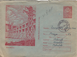93964- DAM, WATER POWER PLANT, ENERGY, SCIENCE, COVER STATIONERY, 1958, ROMANIA - Water
