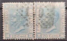 ITALY / ITALIA 1867 - Canceled - Sc# 35 - 20c - PAIR! - Oblitérés