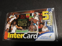 Caribbean Phonecard St Martin French INTERCARD  5 EURO 20 YEARS YOUTH WAVES      MINT NO 157  **4991** - Antilles (Françaises)