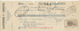 -LETTRE DE CHANGE - RAFFINERIE F .CHRISTOL - NIORT DEUX SEVRES - ANNEE 1954 - Bills Of Exchange