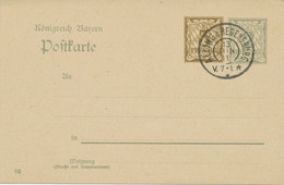 BAYERN "ALLING B. REGENSBURG" (SINZING) K1 Auf 3 + 2 Pf AH-GA 1911, ABART - Postal  Stationery