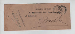 REF3543/ Machon Franchise Service Public Signé Edmond Mesens Bourgmestre Etterbeek C.Etterbeek 1890 > Brecht C.d'arrivée - Franchise