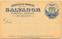 EL SALVADOR 1895 Ungebr. GA-Postkarte U GA-Antwortkarte "De Oficio", 2 DIENST-GA - El Salvador