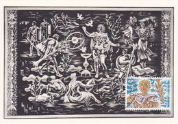 B01-355 Carte Maximum FDC 1163 Antituberculeux Tapisserie Palais Des Nations Unies 15-10-1960 - 1951-1960