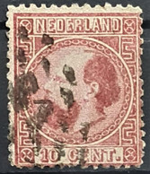 NETHERLANDS 1867/68 - Canceled - Sc# 8d - Perf. 13.5 X 14 - 10c - Used Stamps