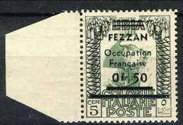 Fezzan 1943, Sassone N. 2, Fr. A,50 Su C. 5   Nero E Verde, **MNH Firme A. Diena - E. Diena, Cat. € 800 - Gebraucht