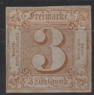 Allemagne Thurn Et Taxis Michel 17 (Yvert 11) (*) 3 Brun Signé O. Roumet - Ungebraucht