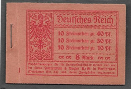 1921 Reich Germania Booklet Mnh ** 250  Euros Michel 14.1A - Booklets