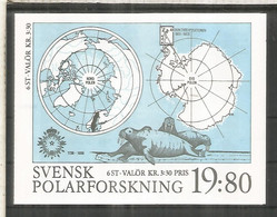 SUECIA CARNET BOOKLET INVESTIGACION POLAR ANTARTIDA ARTICO ANTARCTIC SOUTH NORTH POLE - Onderzoeksprogramma's