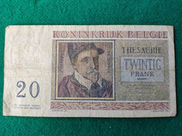 Belgio 20 Francs 1956 - Autres & Non Classés