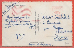 COTE DES SOMALIS CARTE OBLITERATION MECANIQUE DE 1953 DE DJIBOUTI POUR ELANCOURT FRANCE - Lettres & Documents