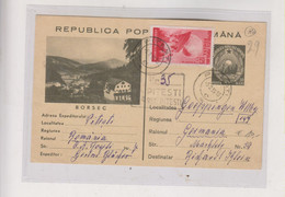 ROMANIA 1955 PITESTI Registered Postal Stationery To Germany - Covers & Documents