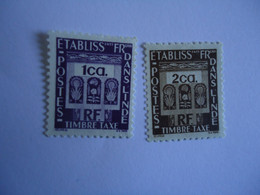 INDIA  FRANCE MNH     STAMPS  TAXE  2  SCAN - Sonstige & Ohne Zuordnung