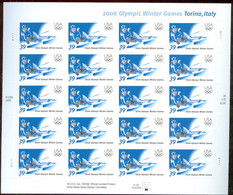 USA, 2006, Scott # 3995. Pane Of 20, Winter Olympics, Torino, Italy, MNH (**) - Hiver 2006: Torino