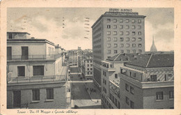 11336" TORINO-VIA IX MAGGIO E GRANDE ALBERGO "-VERA FOTO-CART SPED.1943 - Cafes, Hotels & Restaurants