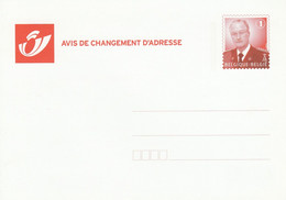 BELGIQUE ENTIER CARTE CHANGEMENT D'ADRESSE NEUF - Adressenänderungen