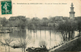 Chelles * Un Coin De L'avenue Des Abbesses * Inondations 1910 * Crue - Chelles