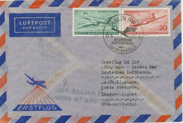 DDR 1957 DDR-Mitläuferpost Zum Erstflug Der Dt. Lufthansa CV-440 "KÖLN - LONDON" - Covers & Documents