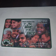 Belize-(BZ-DIG-PRE-?)-(19)-the Value Of Voice-(BZ-$50)-(250-018-1189)-used Card+1card Prepiad/gift Free - Belize