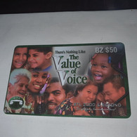 Belize-(BZ-DIG-PRE-?)-(21)-the Value Of Voice-(BZ-$50)-(204-458-3149)-used Card+1card Prepiad/gift Free - Belize