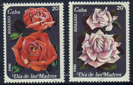 CUBA - Flore, Roses, "the Day For Mothers" - Mi 2851-2852 - MNH - 1984 - Sonstige & Ohne Zuordnung