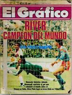 154524 ARGENTINA REVISTA EL GRAFICO RIVER CAMPEON DEL MUNDO ED Nº 3506 1986 NO POSTAL POSTCARD - [2] 1981-1990