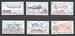 SPM  1988-1993  Zeppelin Et Divers Avions PA 66- 71 Tous ** - Unused Stamps