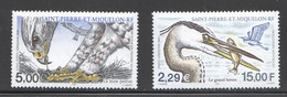 SPM  2000-1  Oiseaux: Buse Pattue, Grand Héron PA 80-1  ** - Unused Stamps