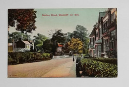 Cartolina Illustrata Westcliff On Sea - Station Road, Viaggiata 1906 - Southend, Westcliff & Leigh