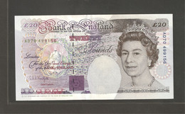Royaume-Uni De Grande-Bretagne, 20 Pounds, 1993-1998 Issue - Autres & Non Classés